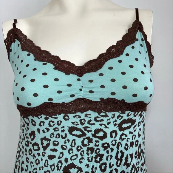 Pjsalvage blue cheetah slip dress - Picture 2 of 4